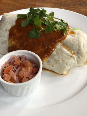 Breakfast burrito at Halo in Queenstown