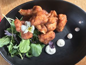 Cauliflower buffalo wings (no sauce ) at Halo in Queenstown