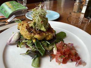 Corn fritters  at Halo in Queenstown