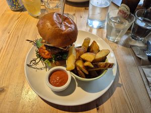 Vegetarian burger at Good Day Deli in Cork