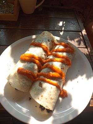 Burrito vegan at Coffee Stains in Pai