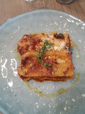 Home made lasagne at Gardener's Lodge in Camperdown