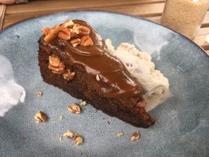 Sticky date pudding  at Gardener's Lodge in Camperdown