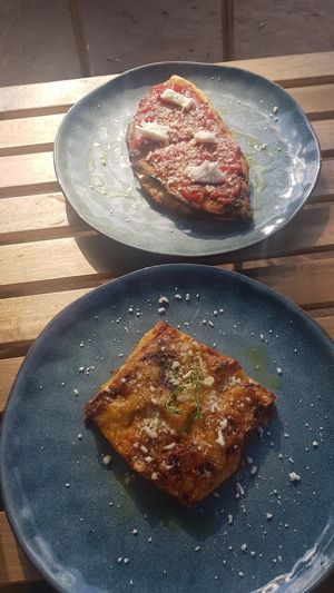 Lasagne and Calzoncino. 10/10 at Gardener's Lodge in Camperdown