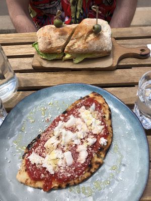 Schnitzel panini and calzone  at Gardener's Lodge in Camperdown