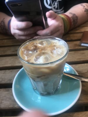 Iced soy latte. It’s good really good   at Gardener's Lodge in Camperdown