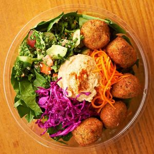 falafel salad - freshest - tasty and healthy  at Hummus Heads in Bangkok