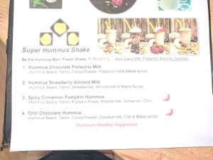 They have three different kinds of non-dairy milks at Hummus Heads in Bangkok