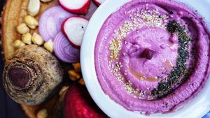 Beetroot Hummus  at Hummus Heads in Bangkok