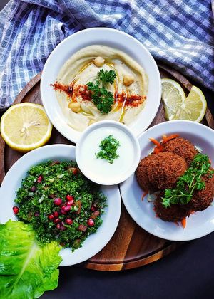 Tabboule-Hummus-Falafel at Hummus Heads in Bangkok