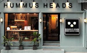 the Hummus place to be  at Hummus Heads in Bangkok