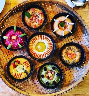 Who can do better ? the Hummus family  at Hummus Heads in Bangkok