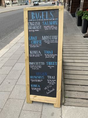 Bagel menu  at Bagel House in Aabo