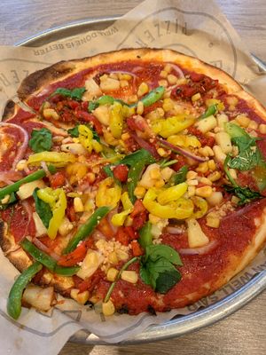 Pizza with all the toppings. No cheese or meat!  at Pieology in Dublin