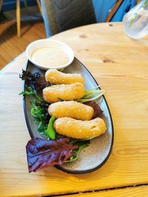 Mac n cheese croquettes at Harbour Kitchen in Cowes