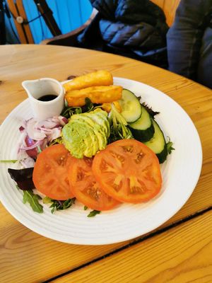 My friend had the haloumi salad at Harbour Kitchen in Cowes