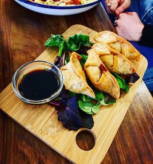 Hoisin not so duck dumplings  at Harbour Kitchen in Cowes