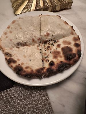 Wild mushroom kulcha  at Indian Accent in New York City