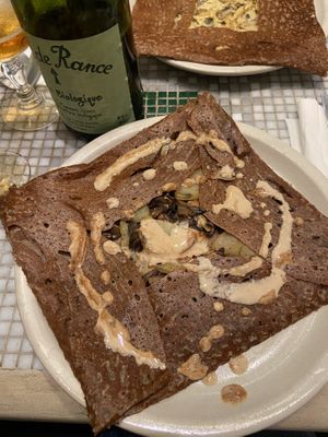 Potato and mushroom vegan galette. Wow!  at Chez Germain in Paris