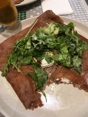 Mélusine (goat cheese, honey, roasted hazelnuts, salad and the missing mint) at Chez Germain in Paris