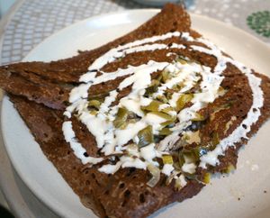 Vegan galette (mushrooms) at Chez Germain in Paris
