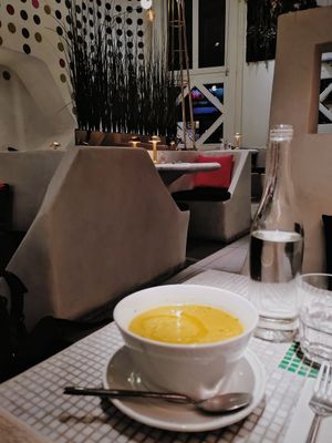 Mango gazpacho at Chez Germain in Paris
