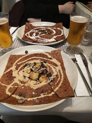 Chiara and Diane crêpes at Chez Germain in Paris