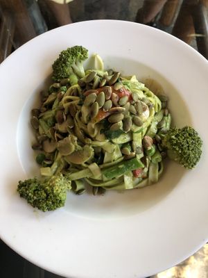 Veggie pasta no Parmesan   at Forest & Plate in Kathmandu