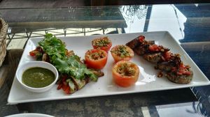 Veganized veggie starter platter at Forest & Plate in Kathmandu