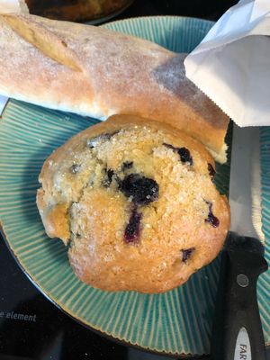 Lemon blueberry muffins  at Soleil & Suns Bakery in Woodstock