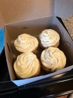 Vanilla cupcakes  at Soleil & Suns Bakery in Woodstock