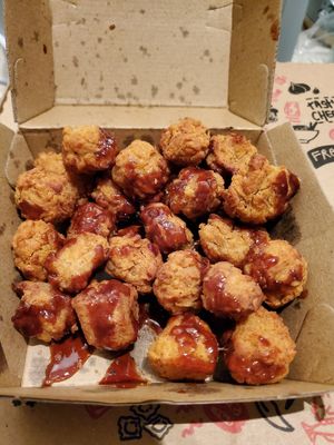 BBQ chik'n bites at Crust Gourmet Pizza Bar in Kirwan