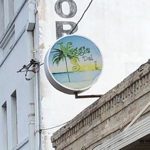 Signage  at Veggie Del Sol in Brownsville