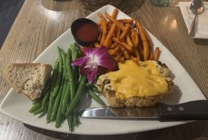 Cauliflower steak dinner  at Steve's Steakhouse in Santa Catalina Island