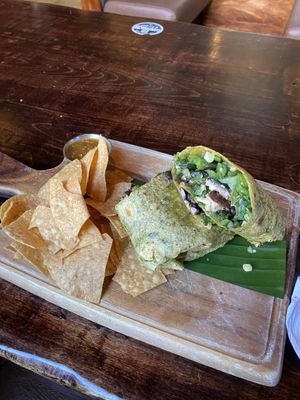 Vegan chicken burrito  at Limón y Sal in Ventura