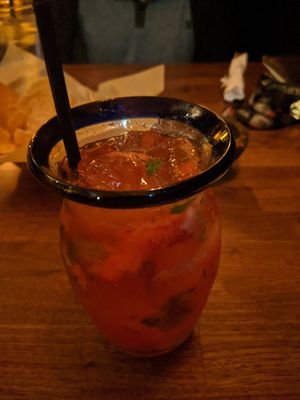 Strawberry Mojito. A bit bland but ok! at Limón y Sal in Ventura