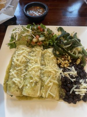 Portobello spinach enchiladas   at Limón y Sal in Ventura