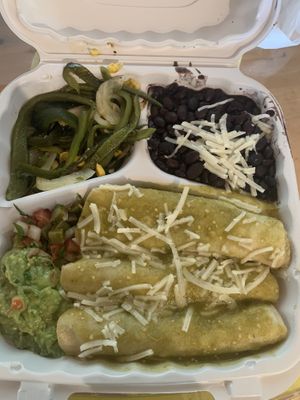 Vegan enchiladas at Limón y Sal in Ventura