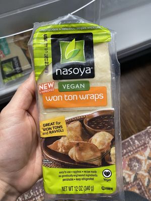 Vegan wonton wrappers   at Food Lion in Berkeley Springs