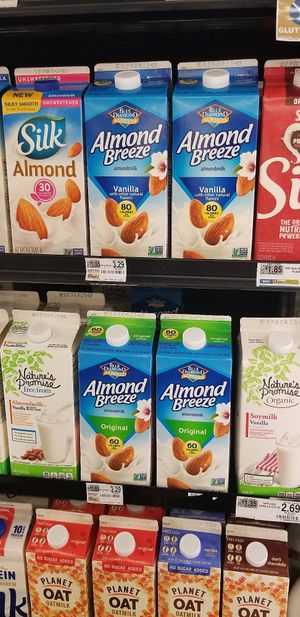 Vegan milks at Food Lion in Berkeley Springs