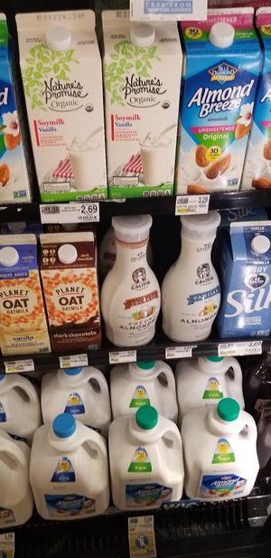 Vegan milks at Food Lion in Berkeley Springs
