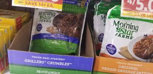 Morning star farms vegan crumbles at Food Lion in Berkeley Springs