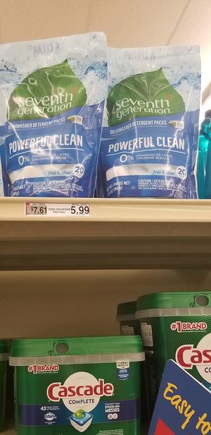 Seventh generation dishwashers pods at Food Lion in Berkeley Springs