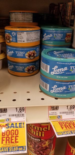 Loma Linda vegan tuna at Food Lion in Berkeley Springs