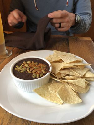 Borracho bean dip at Ravens' Restaurant in Mendocino