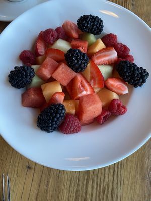 Fresh fruit bowl at Ravens' Restaurant in Mendocino