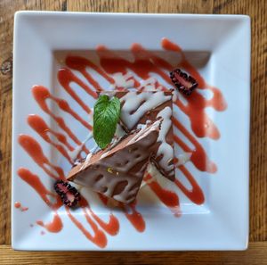 Mint Chocolate Ganache Tart at Ravens' Restaurant in Mendocino