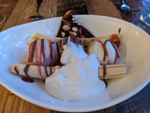 Banana split at Ravens' Restaurant in Mendocino