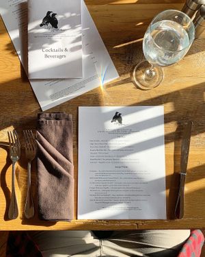 Impressive menu at Ravens' Restaurant in Mendocino