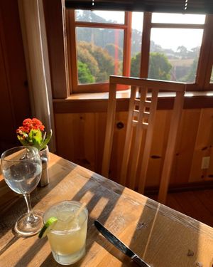Beautiful view before sunset at Ravens' Restaurant in Mendocino